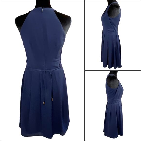 Kensie Sleeveless Short Fit & Flare Corset Dress Navy Blue Size 2 - Picture 2 of 11